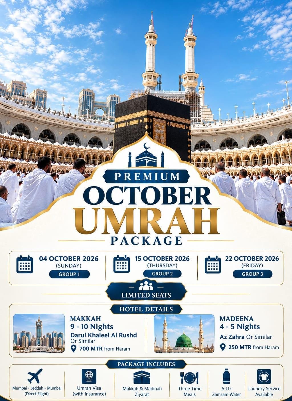 AMB Travels Official October Umrah Promotional Pamphlet